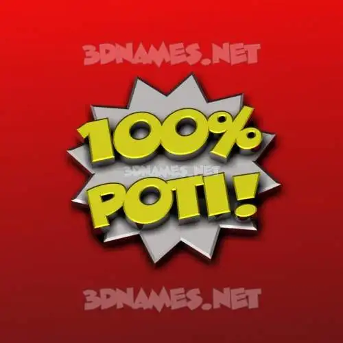 poti in 100 Percent style - 3D name wallpaper poti in 100 Percent style - 3D name wallpaper