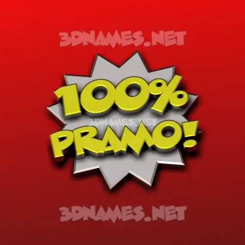 pramo in 100 Percent style - 3D name wallpaper
