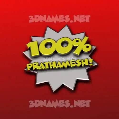 prathamesh in 100 Percent style - 3D name wallpaper