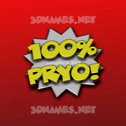 pryo in 100 Percent style - 3D name wallpaper pryo in 100 Percent style - 3D name wallpaper