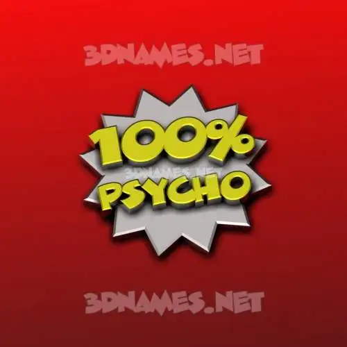 psycho in 100 Percent style - 3D name wallpaper psycho in 100 Percent style - 3D name wallpaper