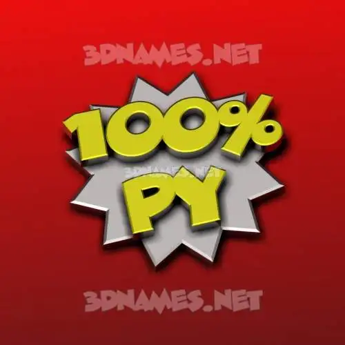 py in 100 Percent style - 3D name wallpaper