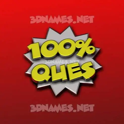ques in 100 Percent style - 3D name wallpaper ques in 100 Percent style - 3D name wallpaper