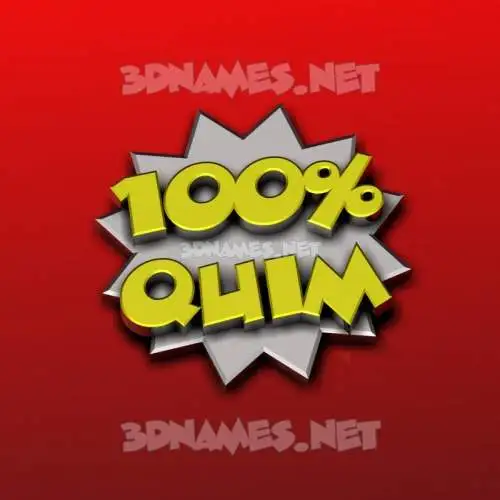 quim in 100 Percent style - 3D name wallpaper quim in 100 Percent style - 3D name wallpaper