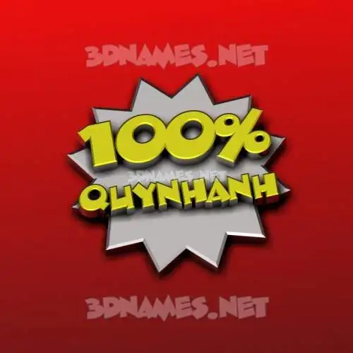 quynhanh in 100 Percent style - 3D name wallpaper
