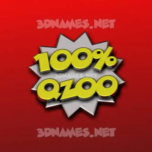 qzoo in 100 Percent style - 3D name wallpaper qzoo in 100 Percent style - 3D name wallpaper