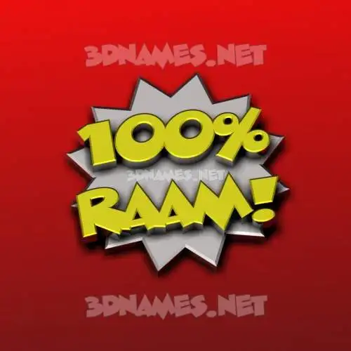 raam in 100 Percent style - 3D name wallpaper raam in 100 Percent style - 3D name wallpaper