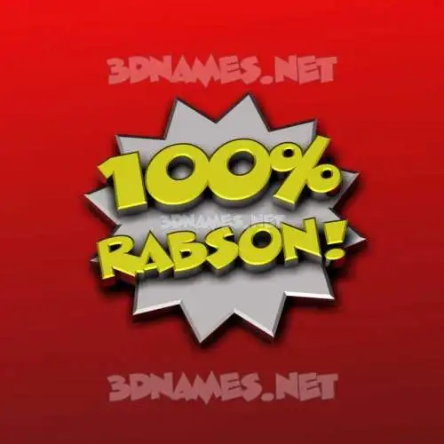 rabson in 100 Percent style - 3D name wallpaper
