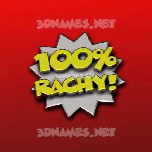 rachy in 100 Percent style - 3D name wallpaper