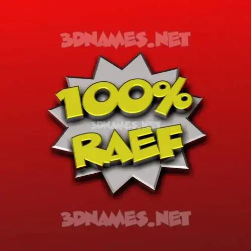 raef in 100 Percent style - 3D name wallpaper raef in 100 Percent style - 3D name wallpaper