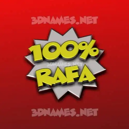 rafa in 100 Percent style - 3D name wallpaper