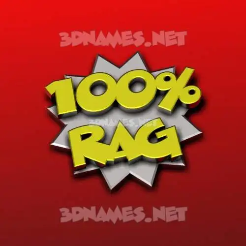 rag in 100 Percent style - 3D name wallpaper rag in 100 Percent style - 3D name wallpaper
