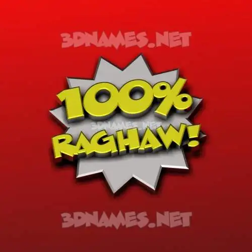 raghaw in 100 Percent style - 3D name wallpaper