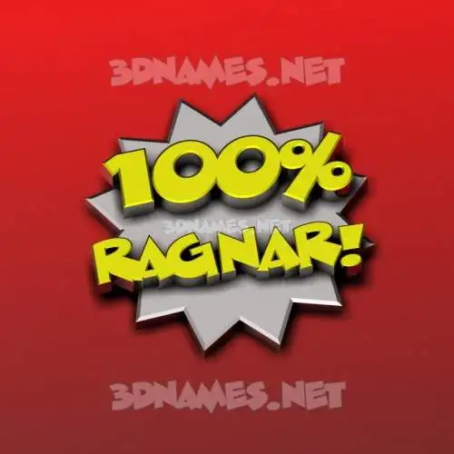 ragnar in 100 Percent style - 3D name wallpaper