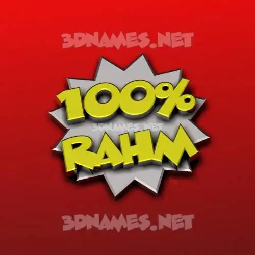 rahm in 100 Percent style - 3D name wallpaper rahm in 100 Percent style - 3D name wallpaper