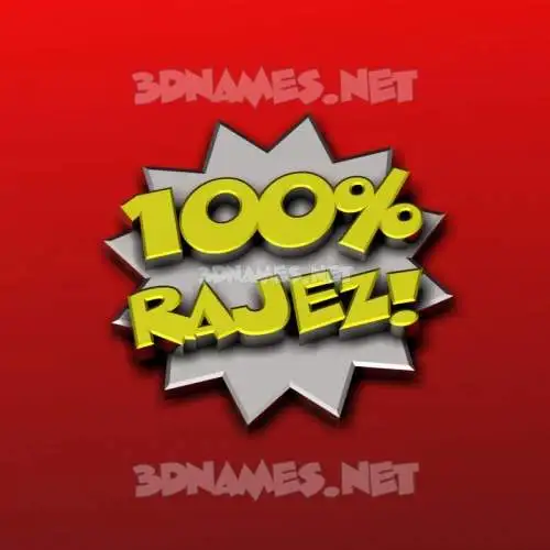 rajez in 100 Percent style - 3D name wallpaper