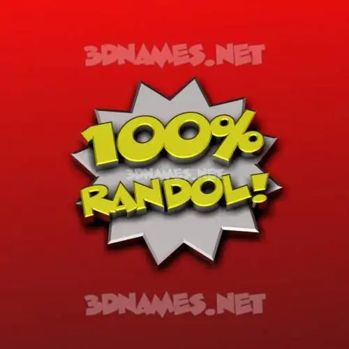 randol in 100 Percent style - 3D name wallpaper