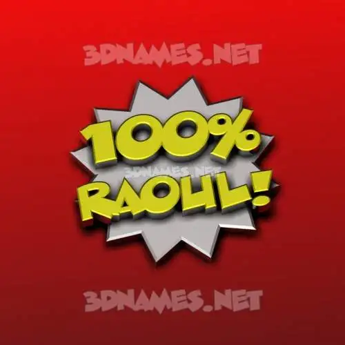 raoul in 100 Percent style - 3D name wallpaper