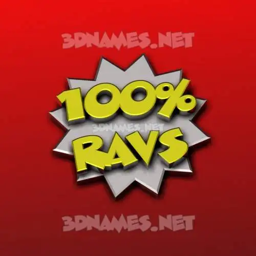 ravs in 100 Percent style - 3D name wallpaper ravs in 100 Percent style - 3D name wallpaper
