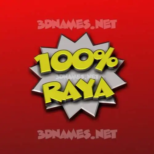 raya in 100 Percent style - 3D name wallpaper raya in 100 Percent style - 3D name wallpaper