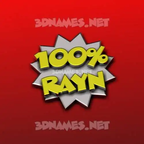 rayn in 100 Percent style - 3D name wallpaper rayn in 100 Percent style - 3D name wallpaper