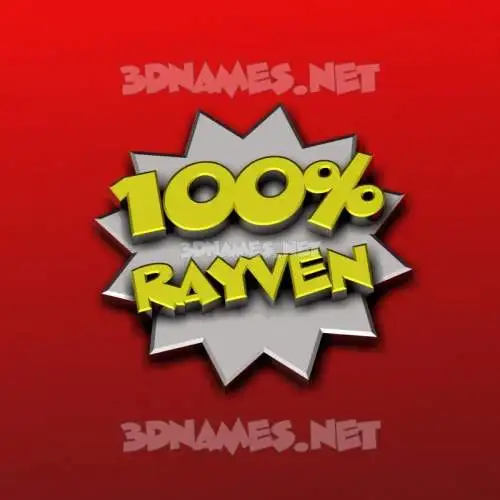 rayven in 100 Percent style - 3D name wallpaper rayven in 100 Percent style - 3D name wallpaper
