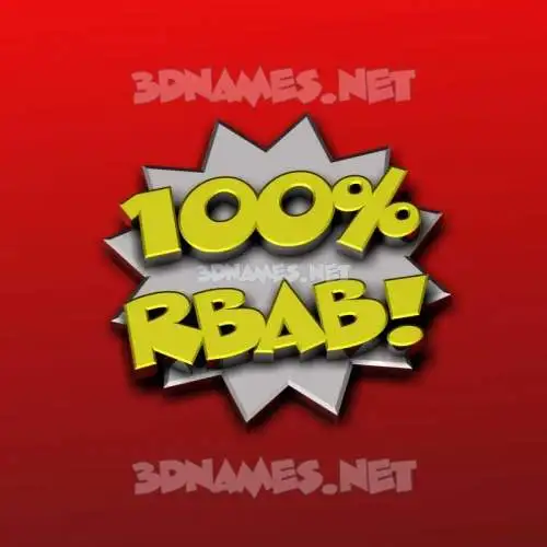 rbab in 100 Percent style - 3D name wallpaper rbab in 100 Percent style - 3D name wallpaper