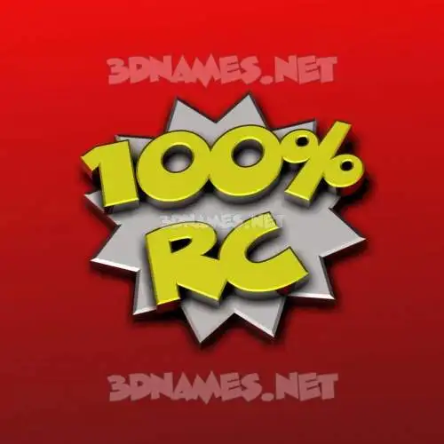 rc in 100 Percent style - 3D name wallpaper rc in 100 Percent style - 3D name wallpaper