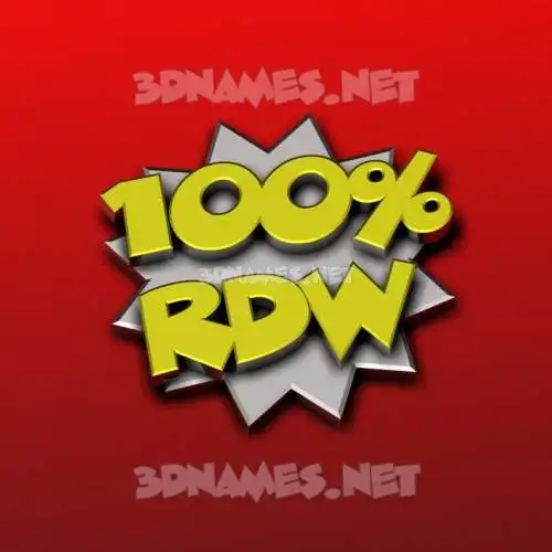 rdw in 100 Percent style - 3D name wallpaper rdw in 100 Percent style - 3D name wallpaper