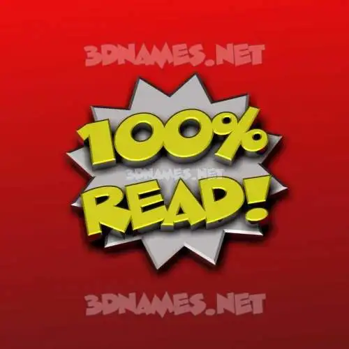 read in 100 Percent style - 3D name wallpaper read in 100 Percent style - 3D name wallpaper