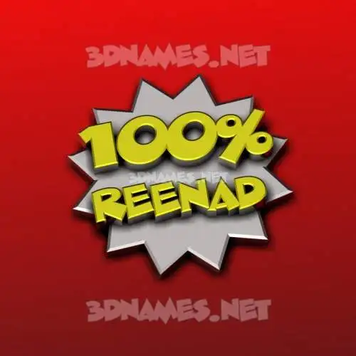 reenad in 100 Percent style - 3D name wallpaper reenad in 100 Percent style - 3D name wallpaper