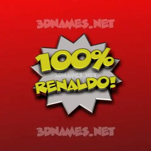 renaldo in 100 Percent style - 3D name wallpaper renaldo in 100 Percent style - 3D name wallpaper