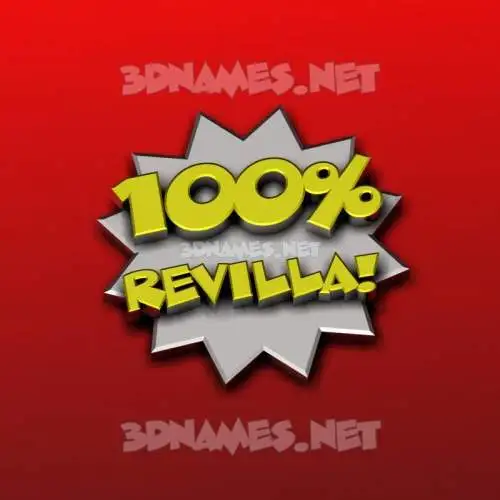 revilla in 100 Percent style - 3D name wallpaper