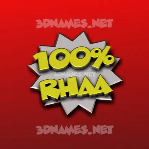 rhaa in 100 Percent style - 3D name wallpaper rhaa in 100 Percent style - 3D name wallpaper