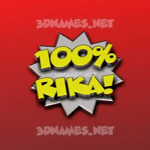 rika in 100 Percent style - 3D name wallpaper rika in 100 Percent style - 3D name wallpaper