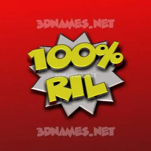 ril in 100 Percent style - 3D name wallpaper ril in 100 Percent style - 3D name wallpaper