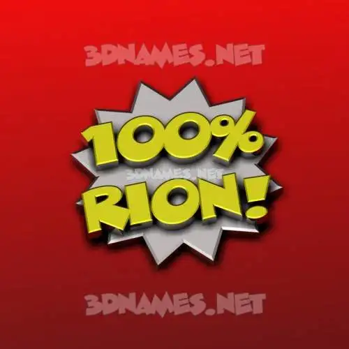 rion in 100 Percent style - 3D name wallpaper