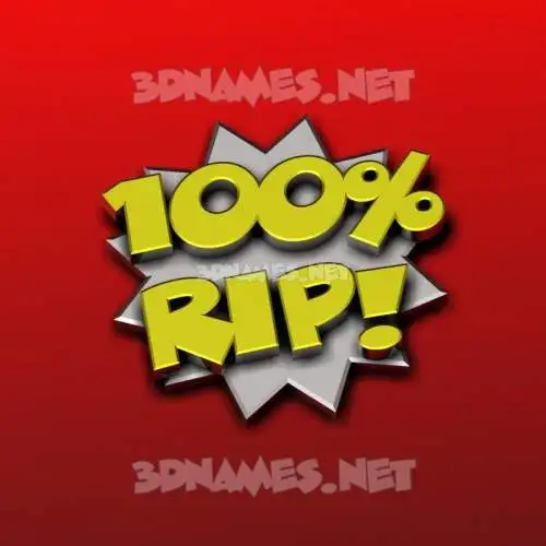 rip in 100 Percent style - 3D name wallpaper rip in 100 Percent style - 3D name wallpaper