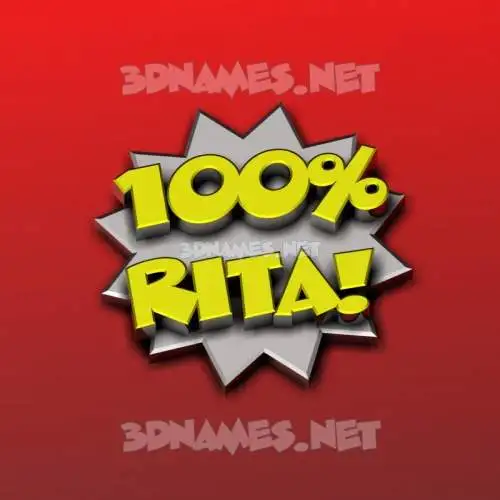 rita in 100 Percent style - 3D name wallpaper rita in 100 Percent style - 3D name wallpaper