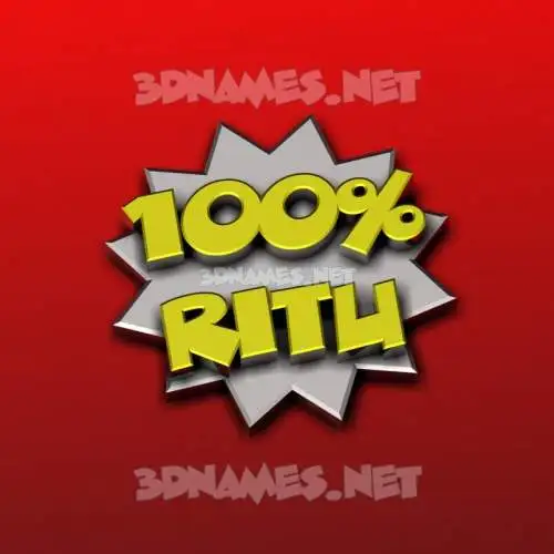 ritu in 100 Percent style - 3D name wallpaper ritu in 100 Percent style - 3D name wallpaper