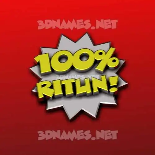 ritun in 100 Percent style - 3D name wallpaper ritun in 100 Percent style - 3D name wallpaper