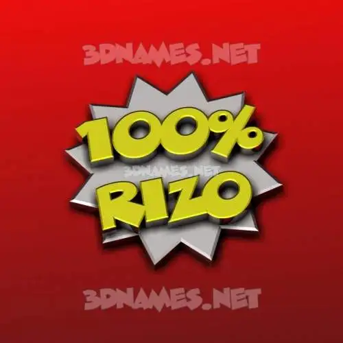 rizo in 100 Percent style - 3D name wallpaper rizo in 100 Percent style - 3D name wallpaper