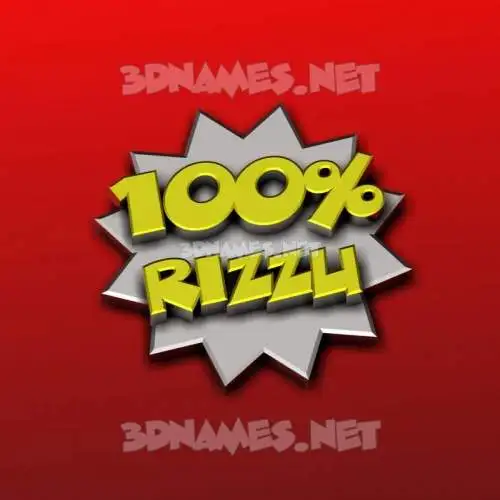 rizzu in 100 Percent style - 3D name wallpaper rizzu in 100 Percent style - 3D name wallpaper