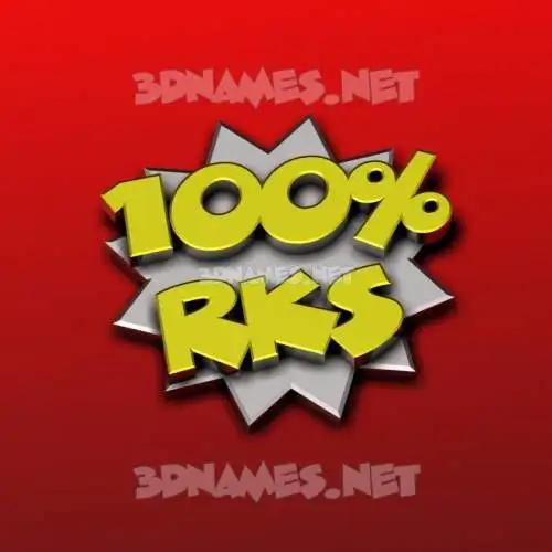 rks in 100 Percent style - 3D name wallpaper rks in 100 Percent style - 3D name wallpaper
