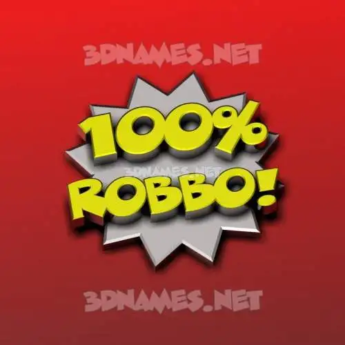 robbo in 100 Percent style - 3D name wallpaper robbo in 100 Percent style - 3D name wallpaper