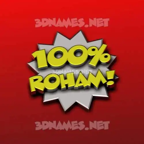roham in 100 Percent style - 3D name wallpaper