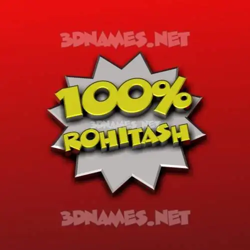 rohitash in 100 Percent style - 3D name wallpaper