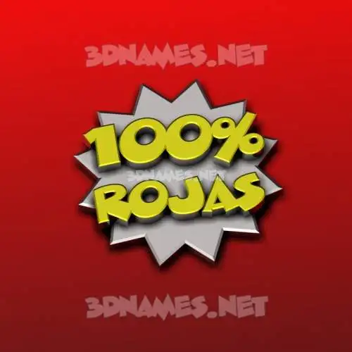 rojas in 100 Percent style - 3D name wallpaper