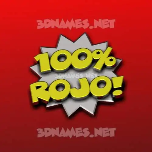 rojo in 100 Percent style - 3D name wallpaper rojo in 100 Percent style - 3D name wallpaper
