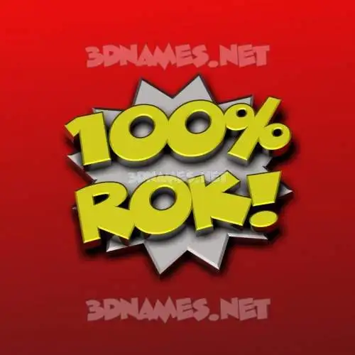 rok in 100 Percent style - 3D name wallpaper rok in 100 Percent style - 3D name wallpaper